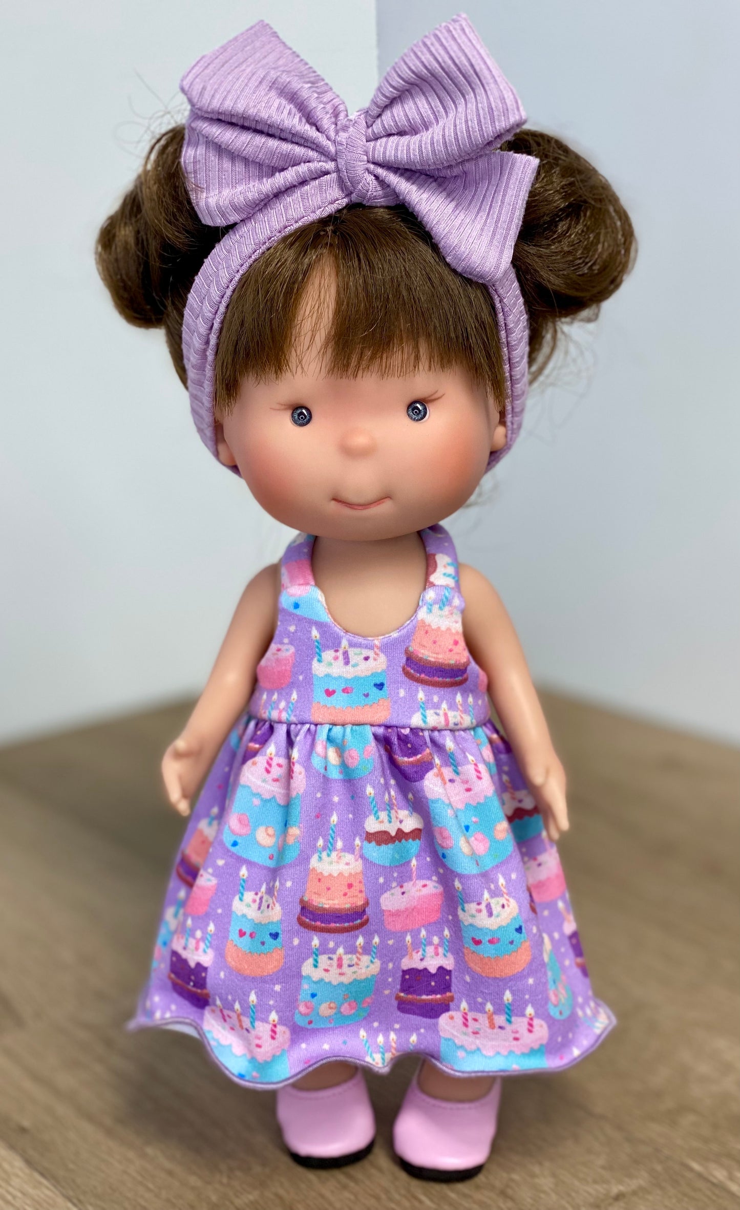 Mia Birthday Cake Tie Tank Dress and Bow Headband