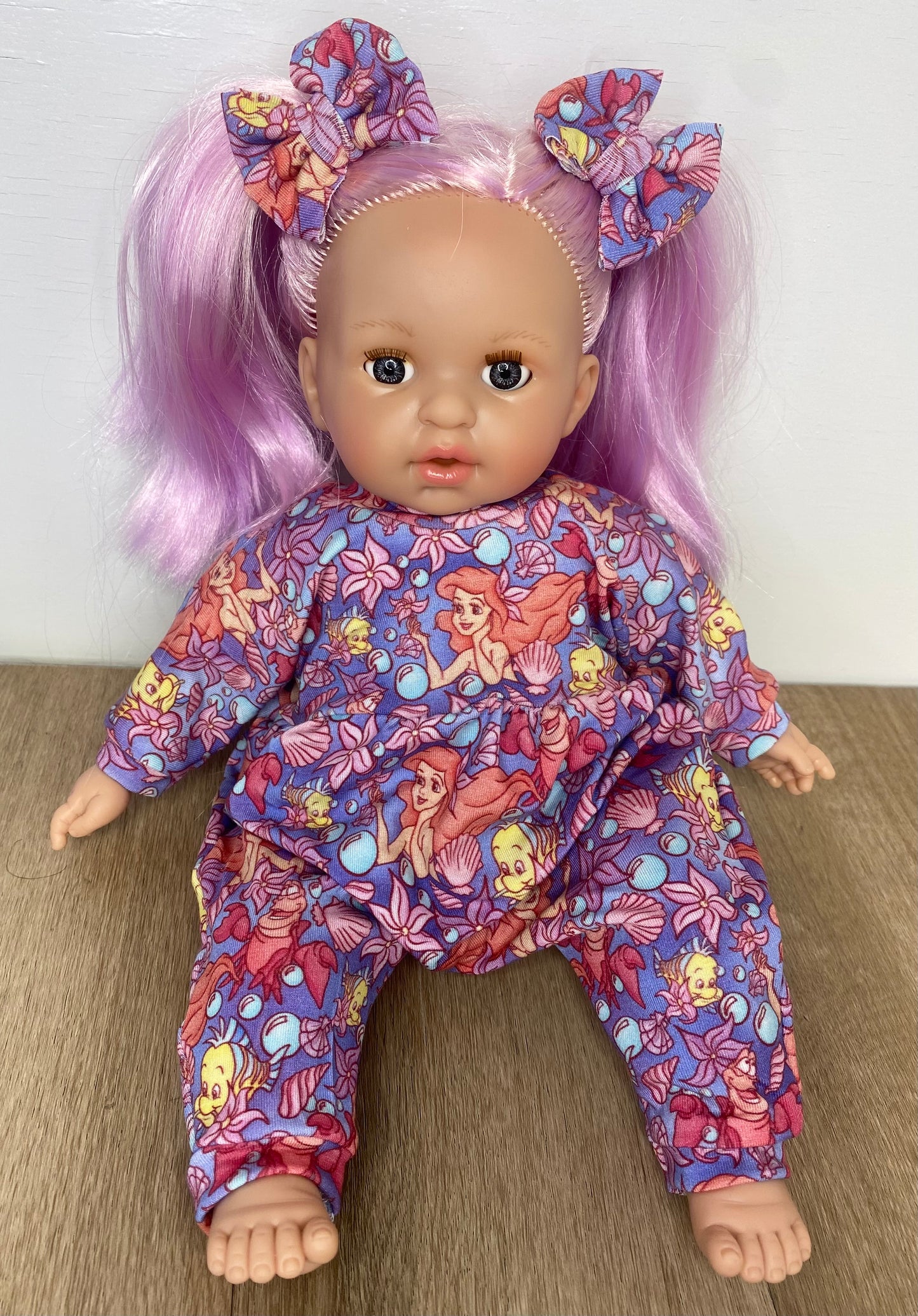Alex Star Mermaid Bubble Romper and 2” Piggy Bow Set