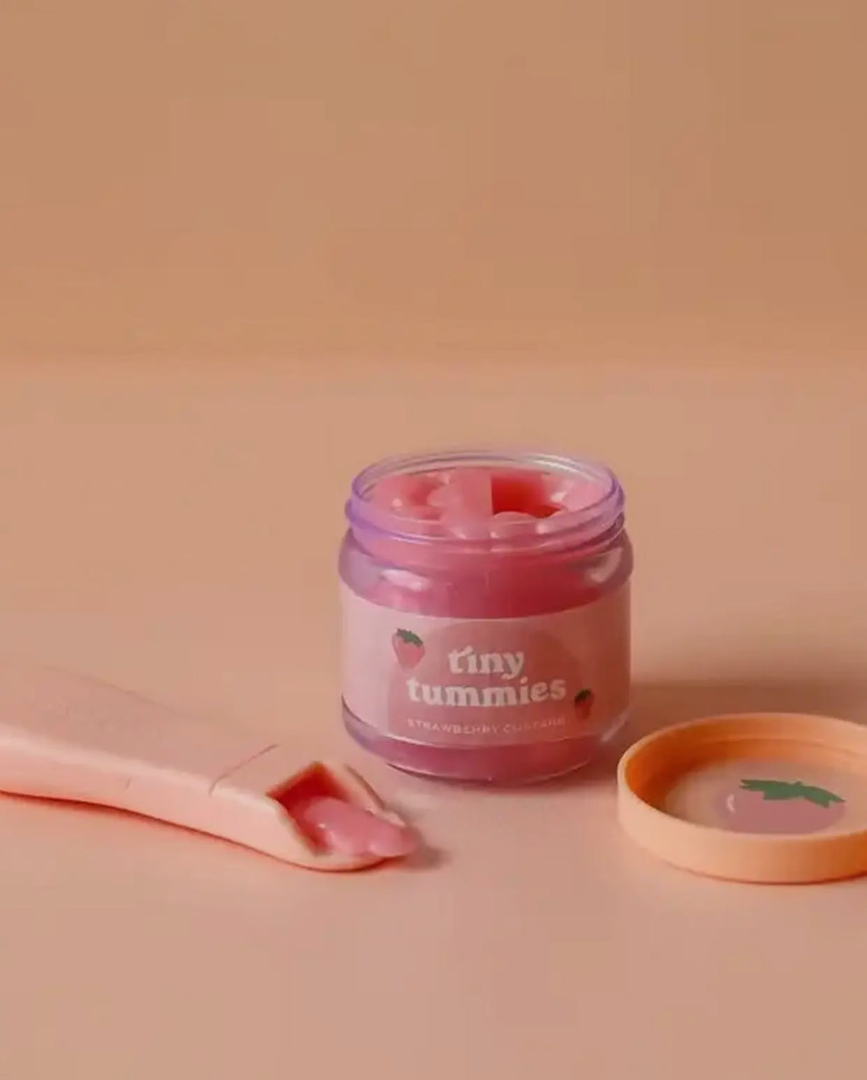 Tiny Harlow Tiny Tummies - Strawberry Custard Food Jar and Spoon Set