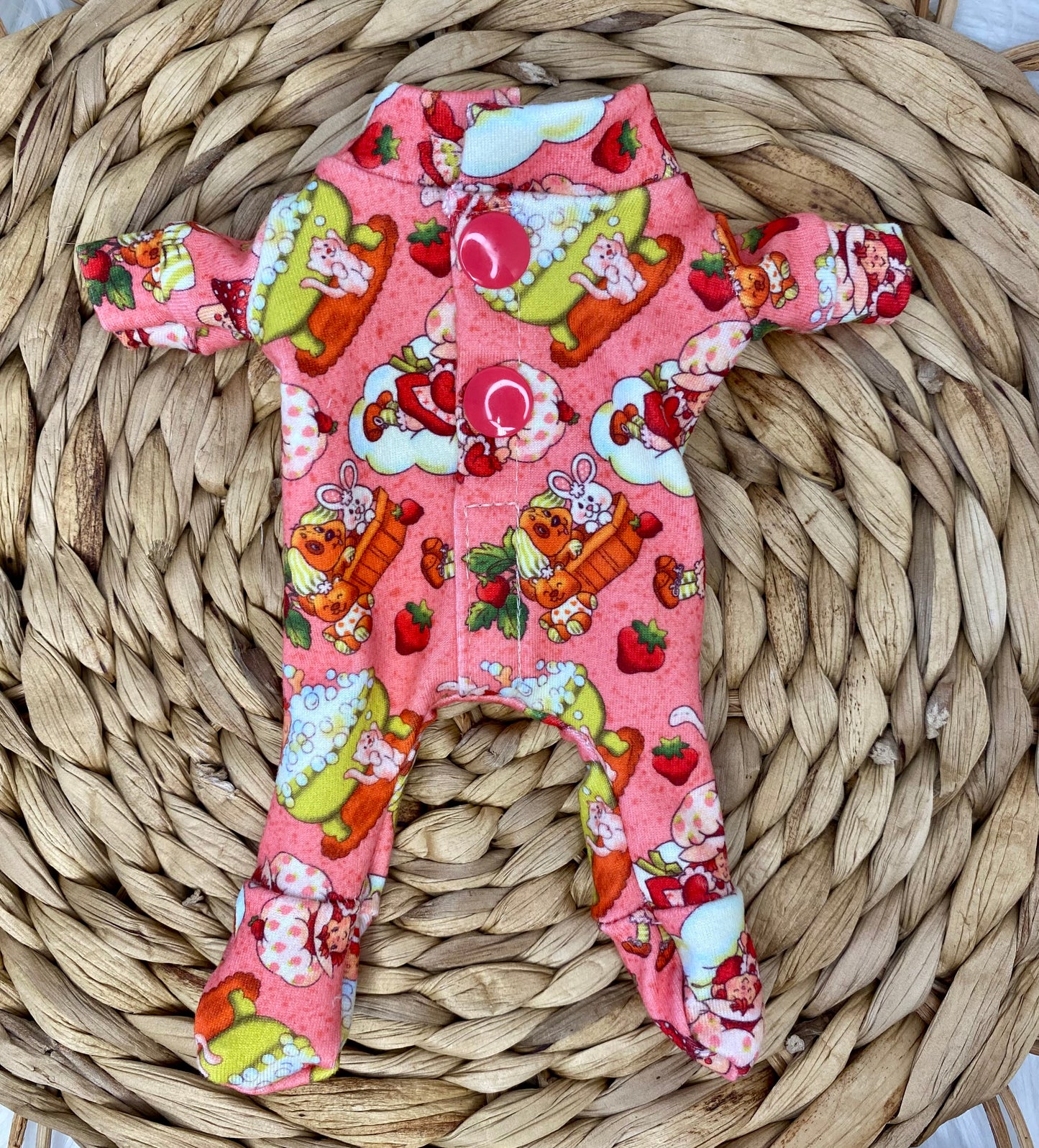 Mia Vintage SS Footed Pajamas and Tie On Headband