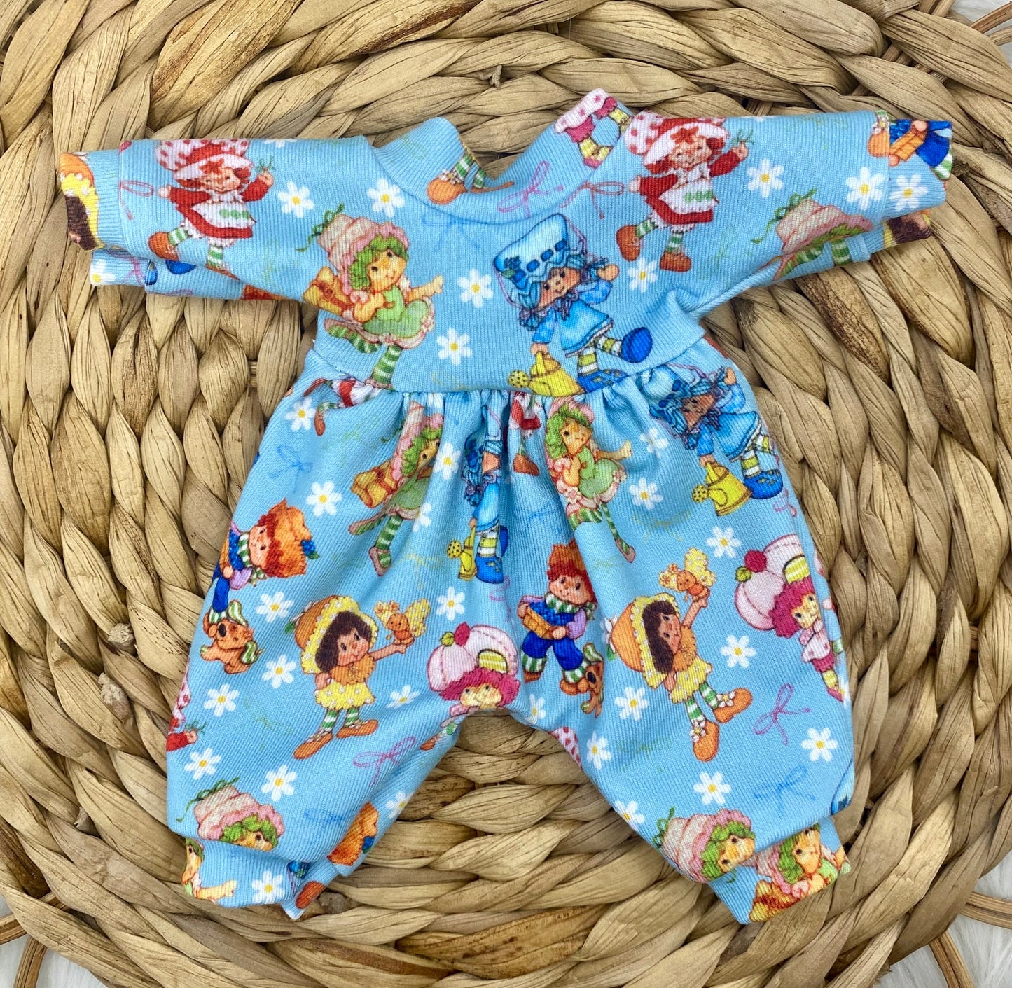 Mia Blue Daisy SS Friends Long Sleeve Bubble Romper and Tie On Headband
