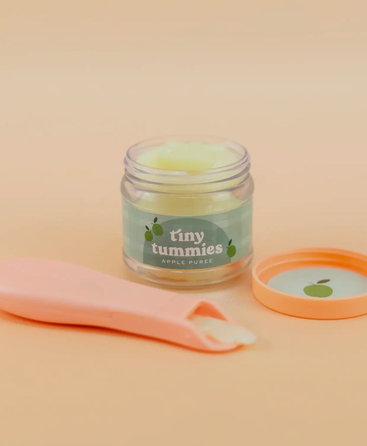 Tiny Harlow Tiny Tummies - Apple Puree Food Jar and Spoon Set