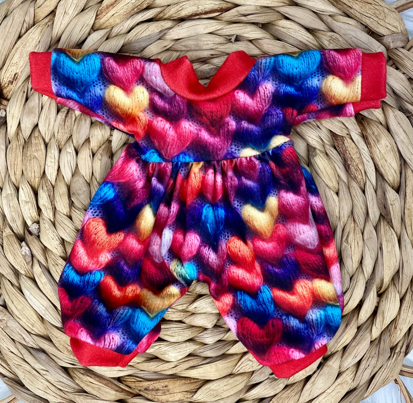 Mia 3D Hearts Long Sleeve Bubble Romper