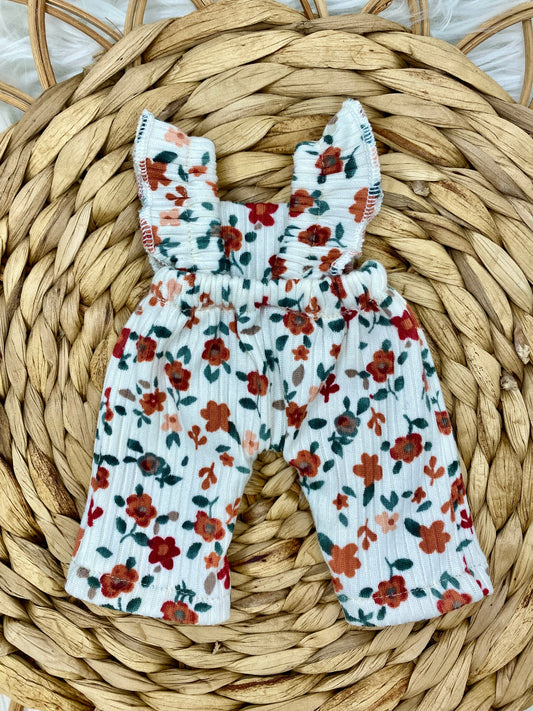 Mia Floral Ruffle Strap  Romper