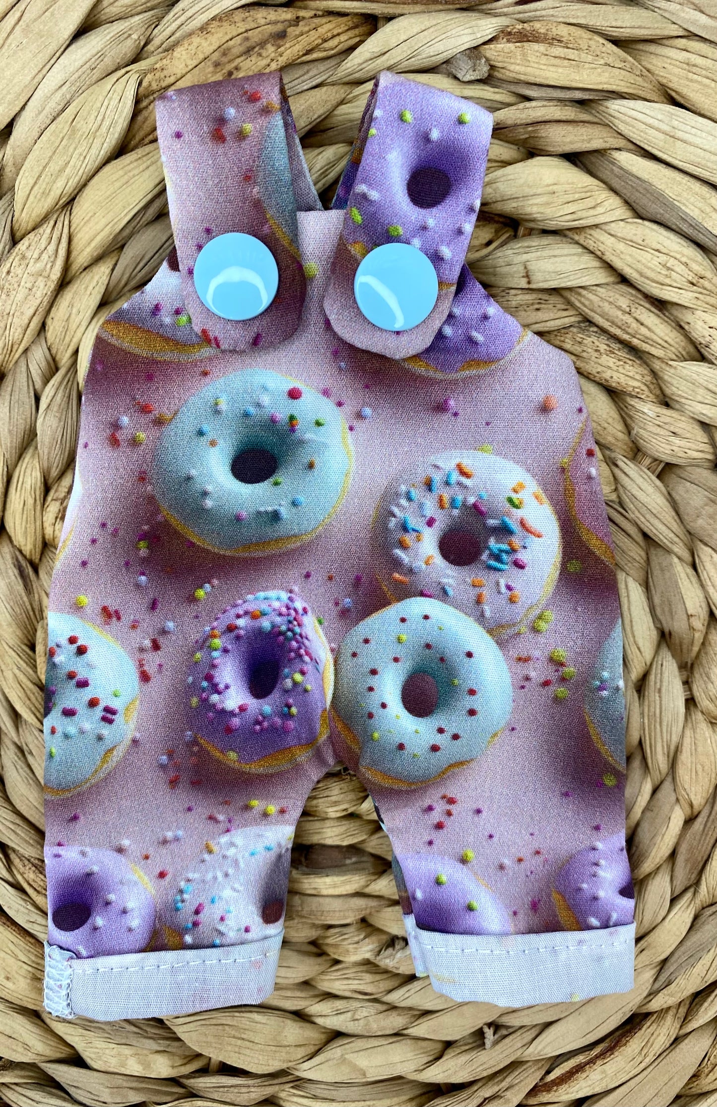 Mia 3D Donuts Overalls and Tie On Headband