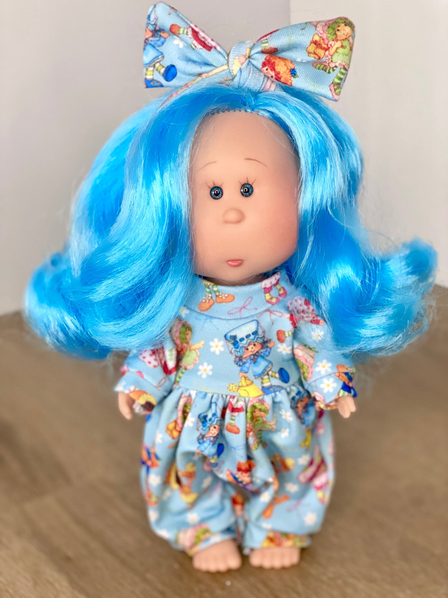 Mia Blue Daisy SS Friends Long Sleeve Bubble Romper and Tie On Headband