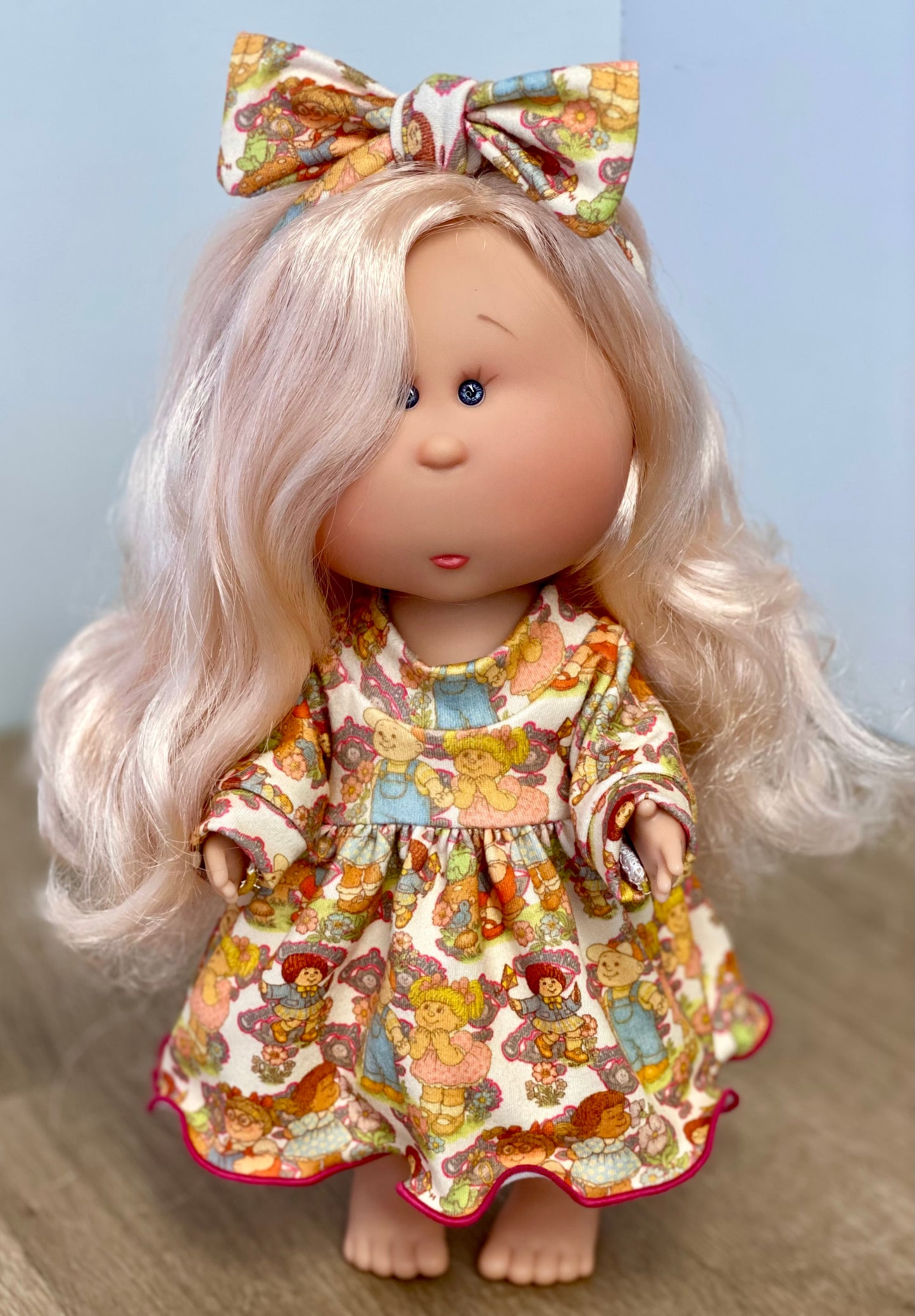 Mia Vintage CPK Long Sleeve Bubble Dress and Tie On Headband