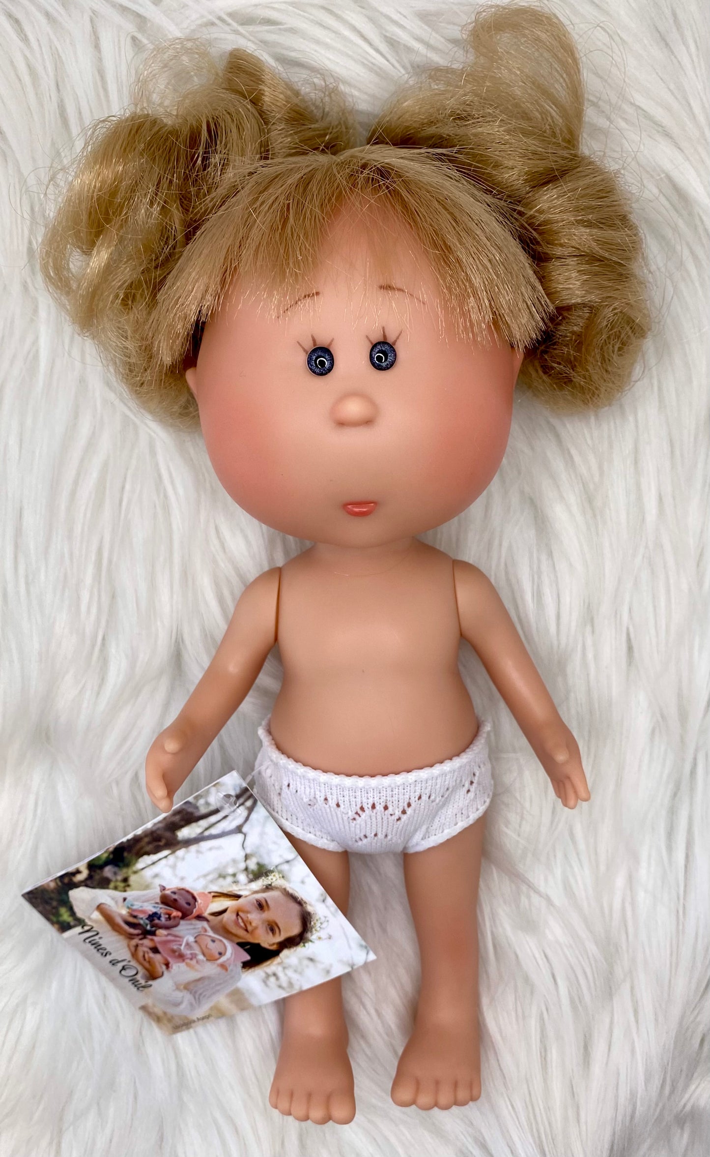 Mini Mia Doll A - Blonde Pigtails