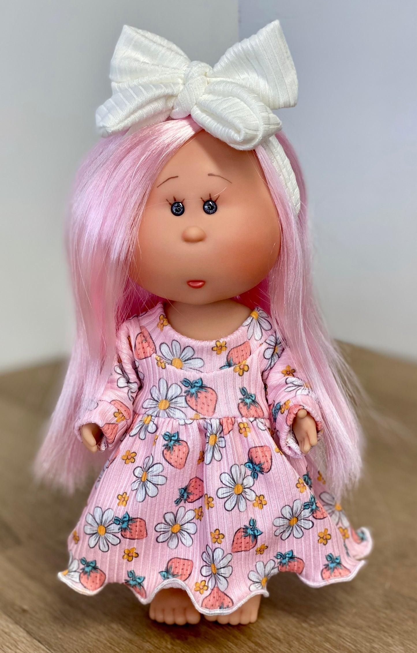 Mia Strawberry Floral Dress and Bow Headband