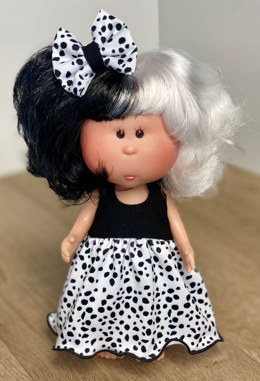 Mia Dalmatian Tie Tank Dress and 2” Bow Clip