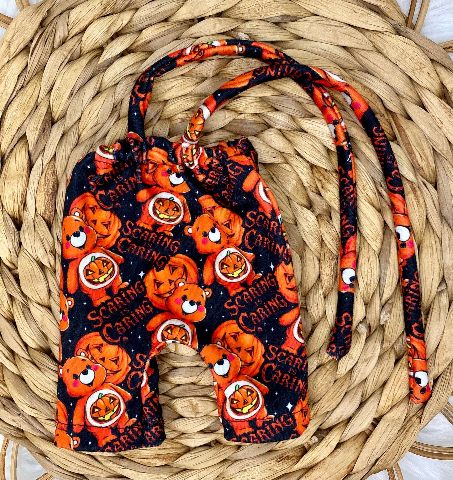 Mia Scaring is Caring Halter Romper And Bow Headwrap