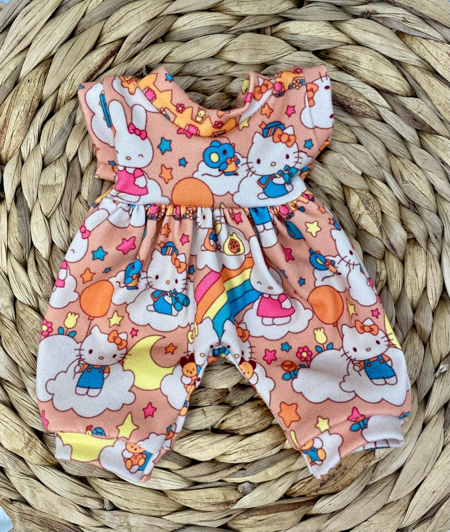 Mia Vintage Kitty’s Tank Sleeve Bubble Romper And Tie On Headband