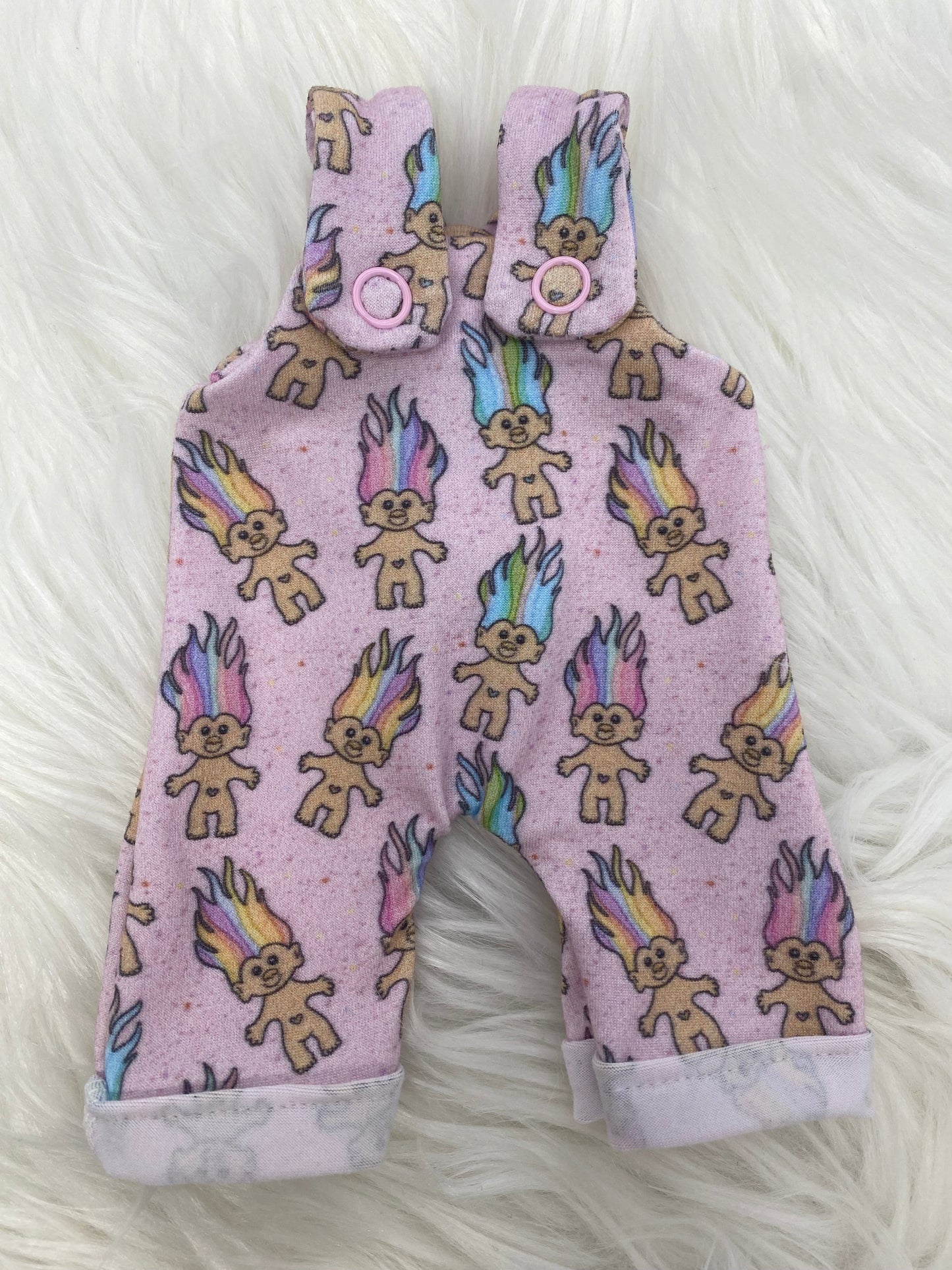 Mia Vintage Trolls Overalls and Tie On Headband