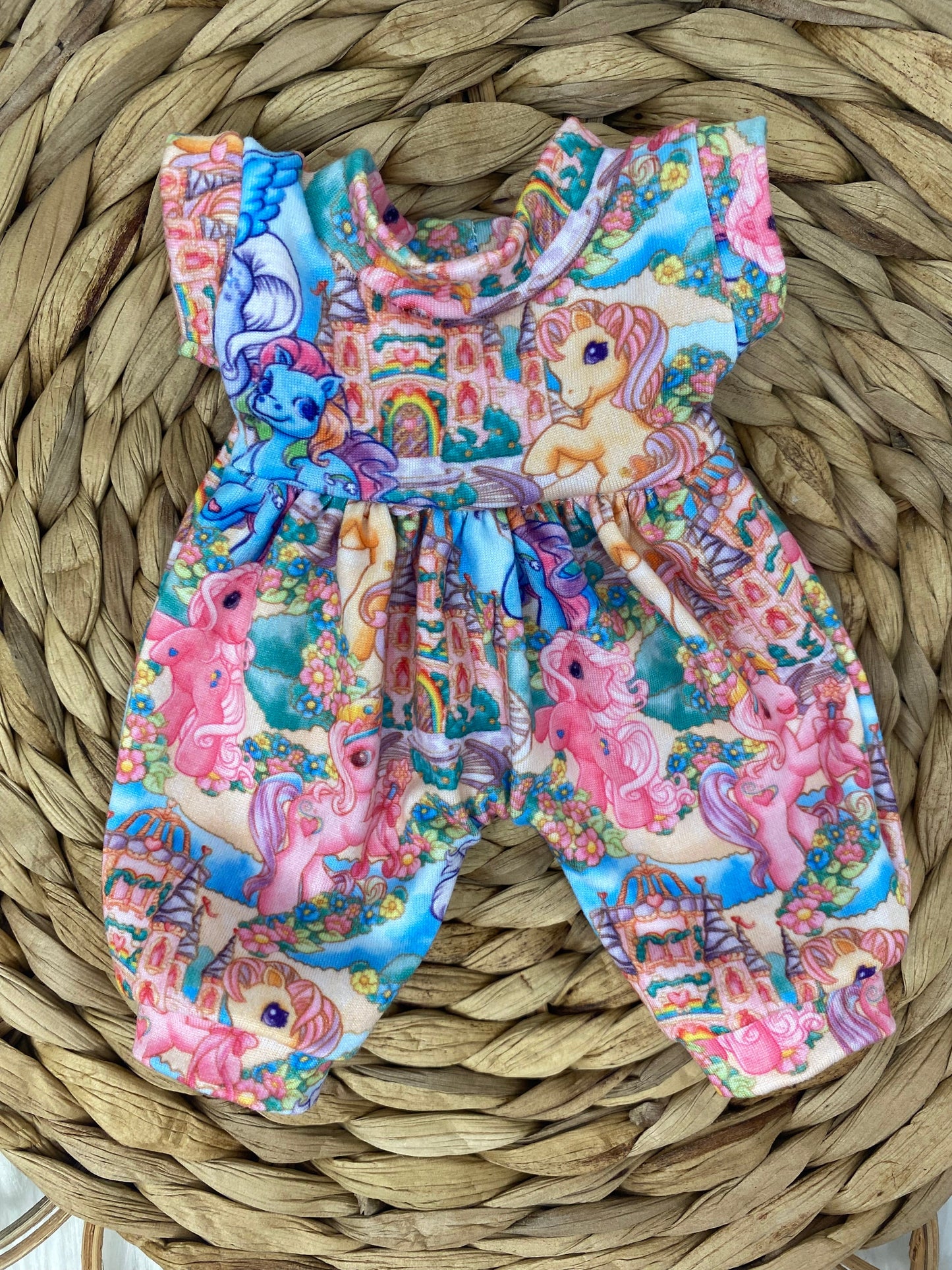 Mia Enchanted Ponies Tank Sleeve Bubble Romper And Tie On Headband