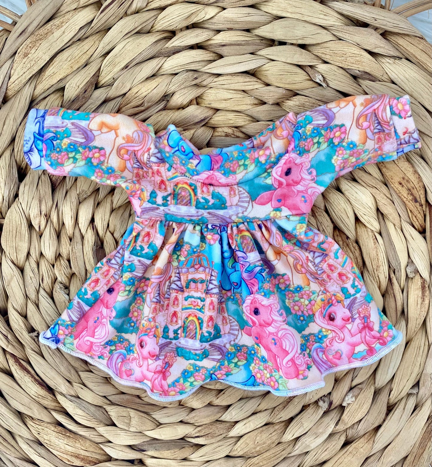 Mia Enchanted Ponies Long Sleeve Dress & Tie On Headband