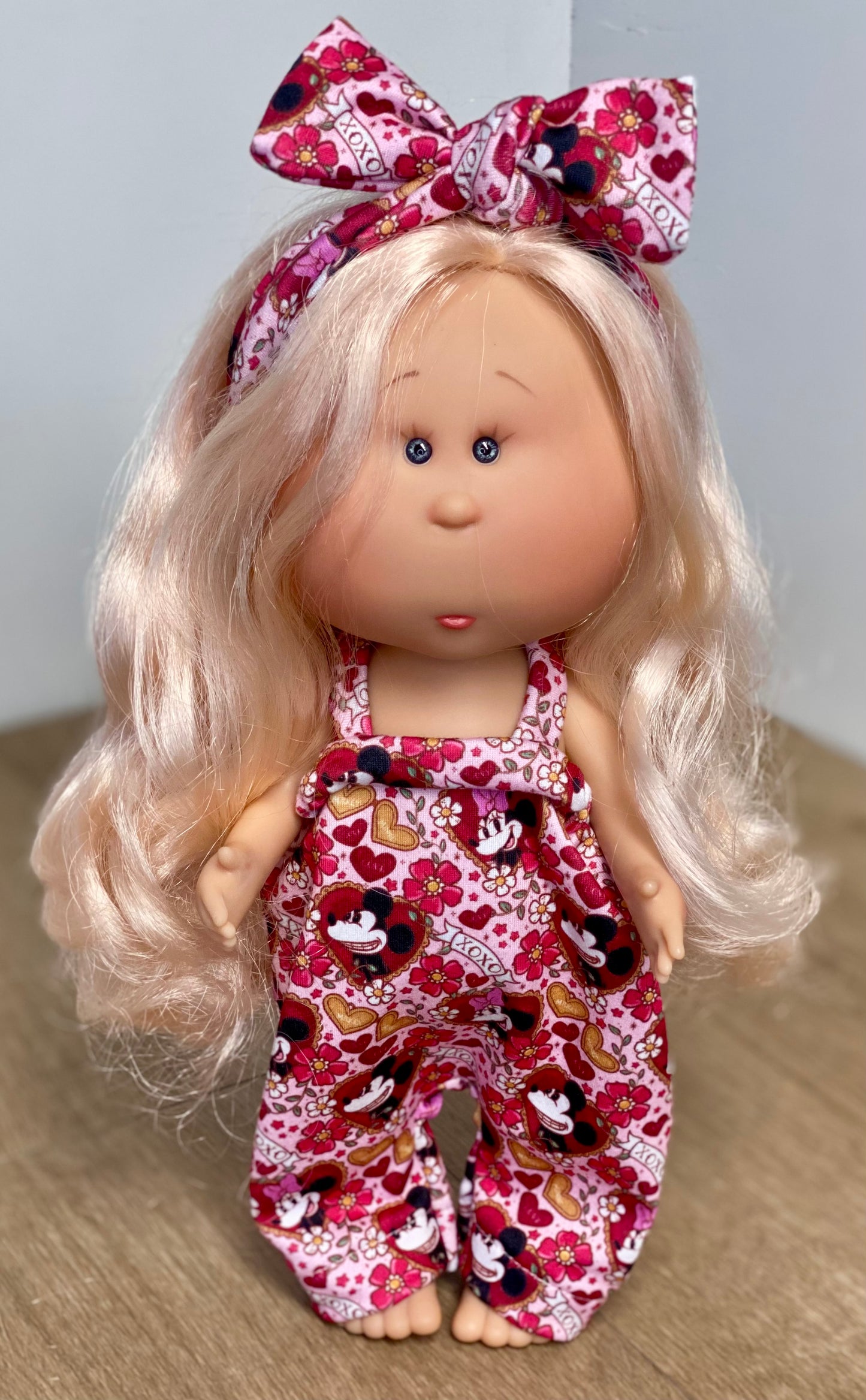 Mia Vday Mice Halter Romper And Tie On Headband