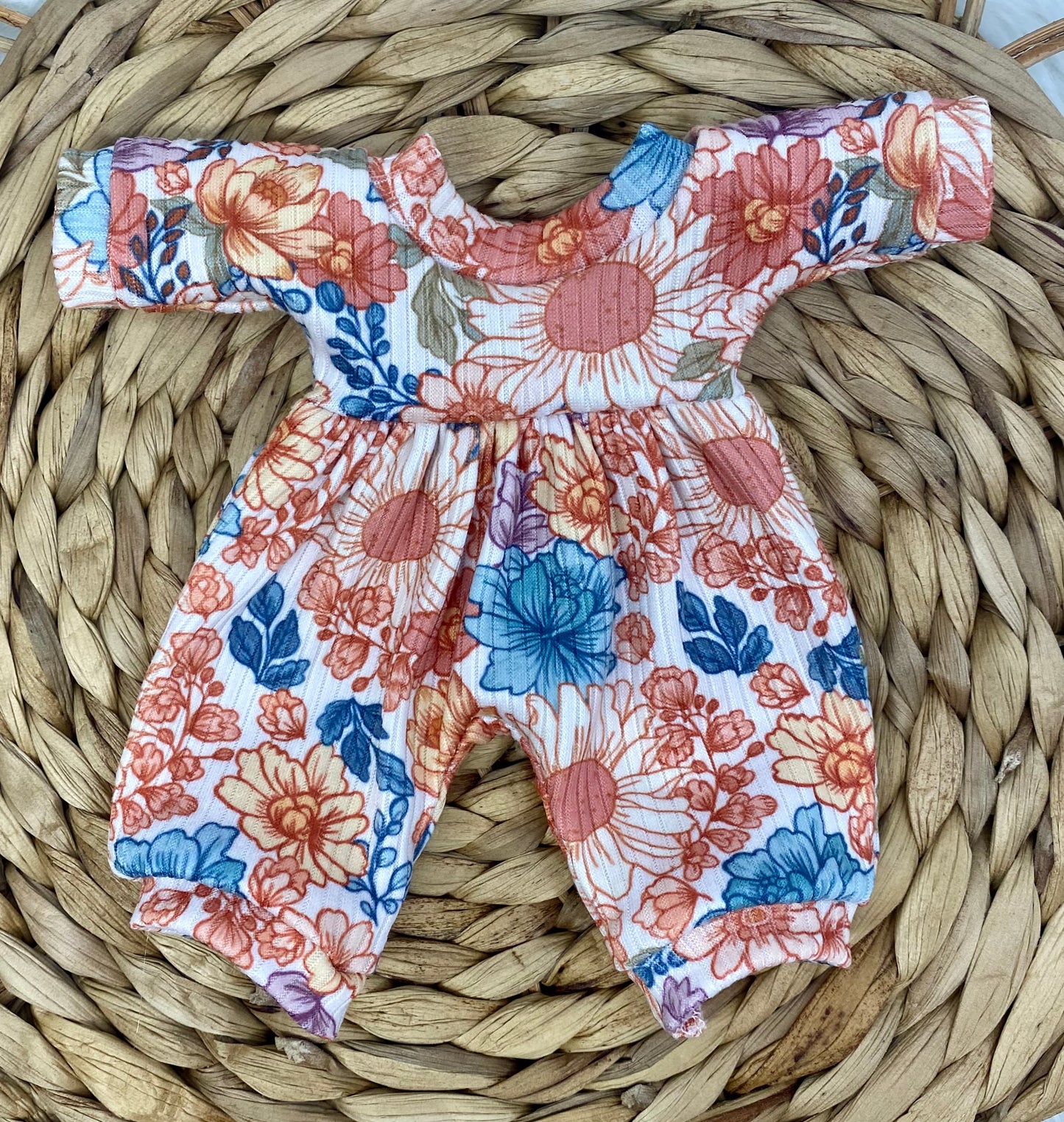 Mia Fall Floral Long Sleeve Bubble Romper