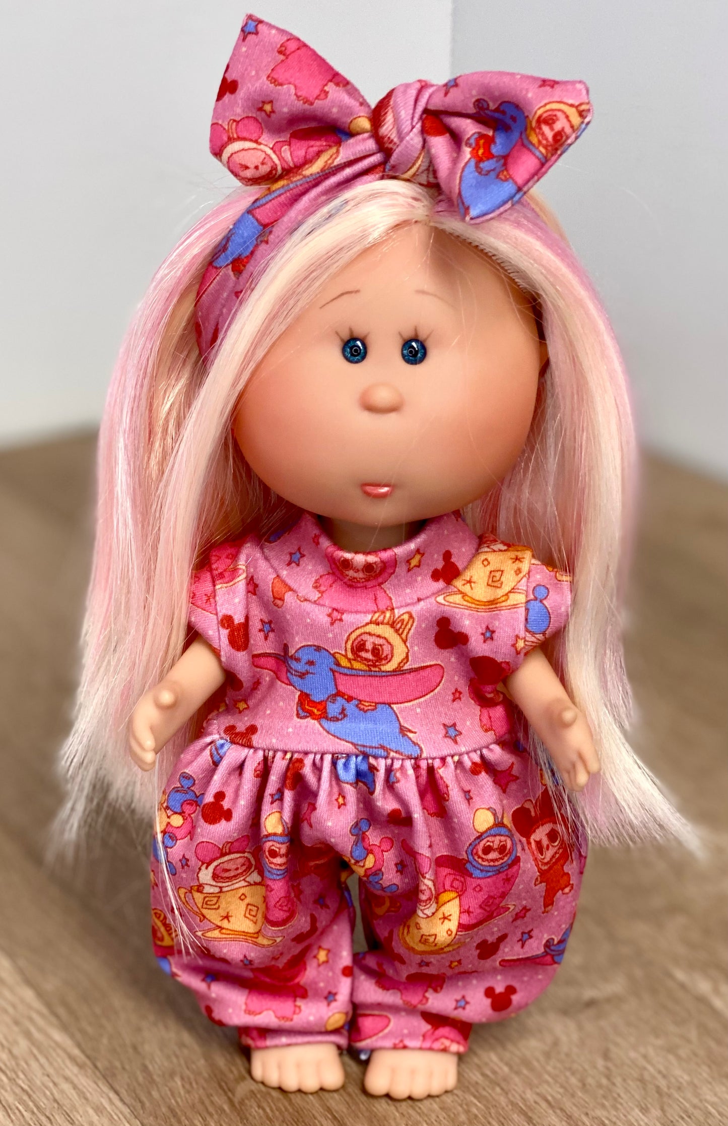 Mia Labubu Tank Sleeve Bubble Romper And Tie On Headband