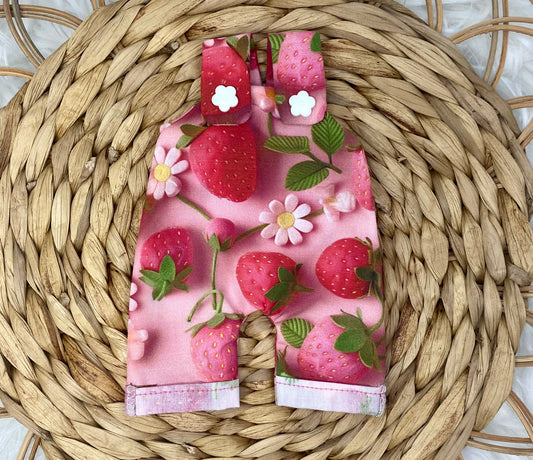 Mia 3D Strawberry Daisy Overalls