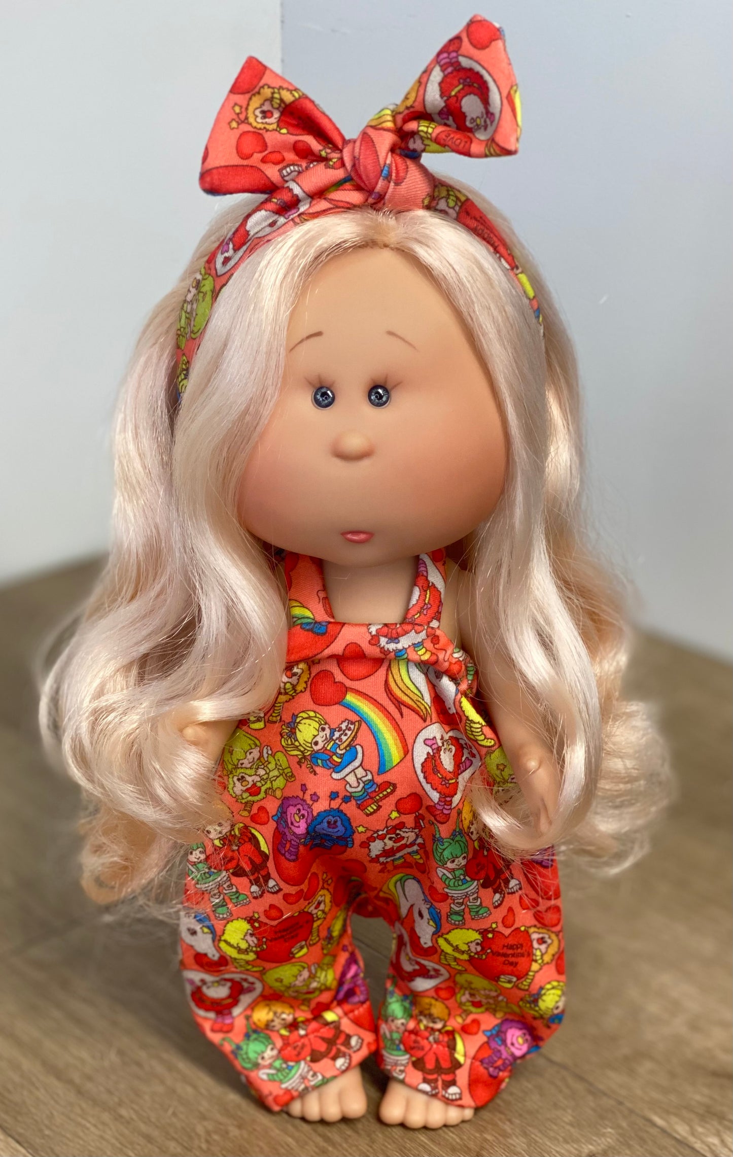 Mia Vday Rainbow Girl Halter Romper And Tie On Headband