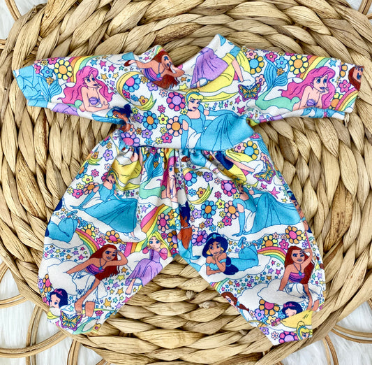 Mia Floral Princesses Long Sleeve Bubble Romper