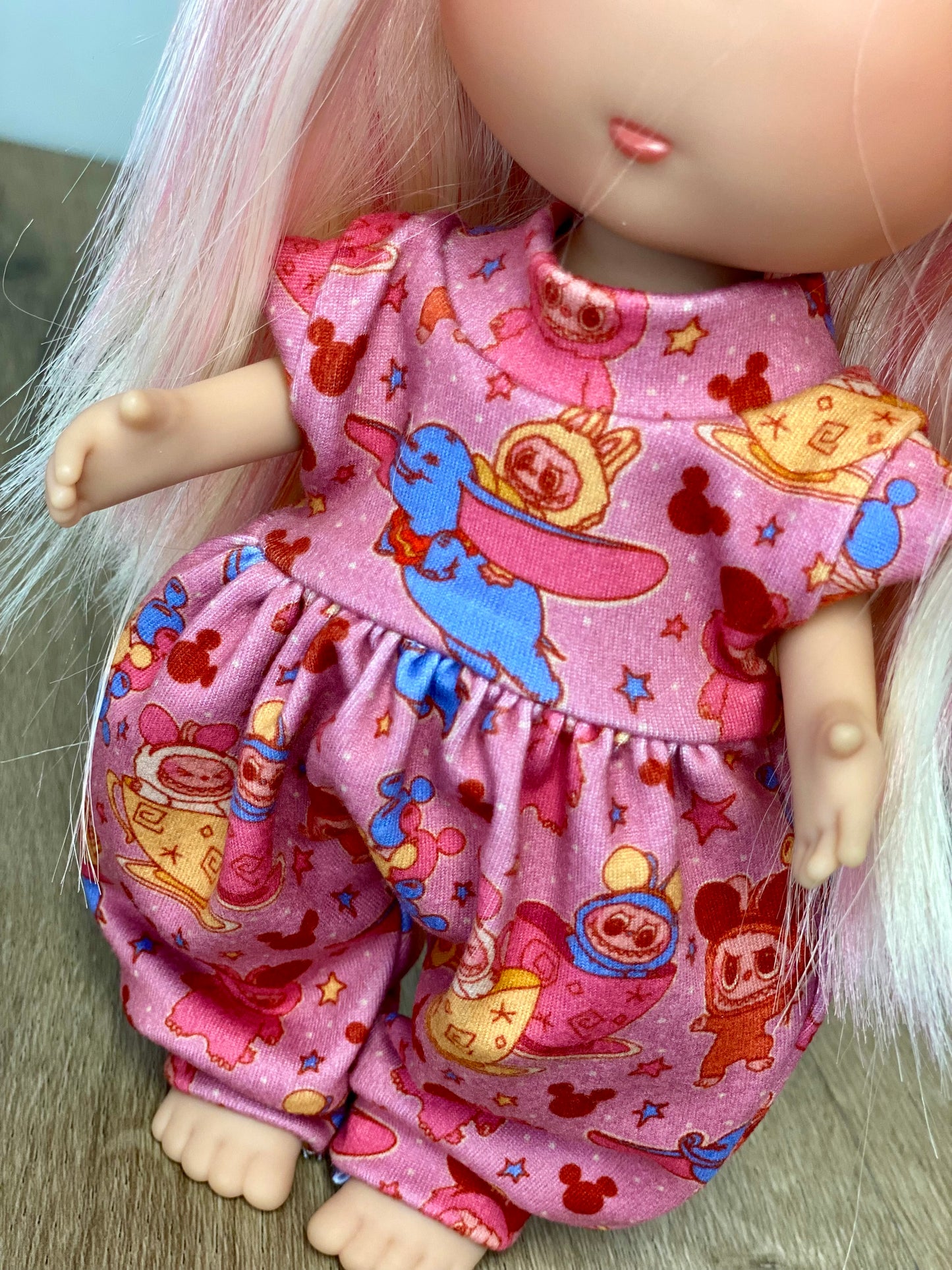 Mia Labubu Tank Sleeve Bubble Romper And Tie On Headband
