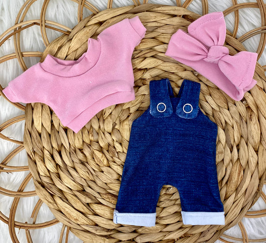 Mia 3-piece “Jean” Overall Set