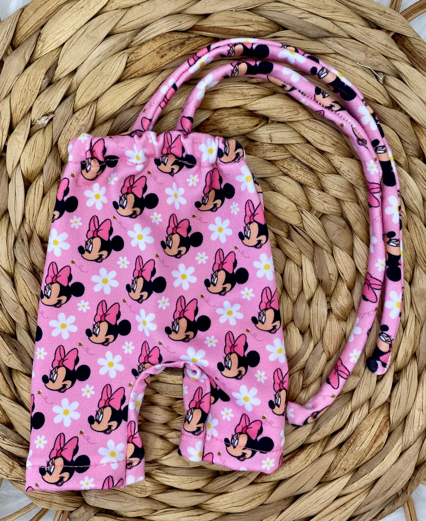 Mia Mouse and Bows Halter Romper And 2” Piggy Bows Set