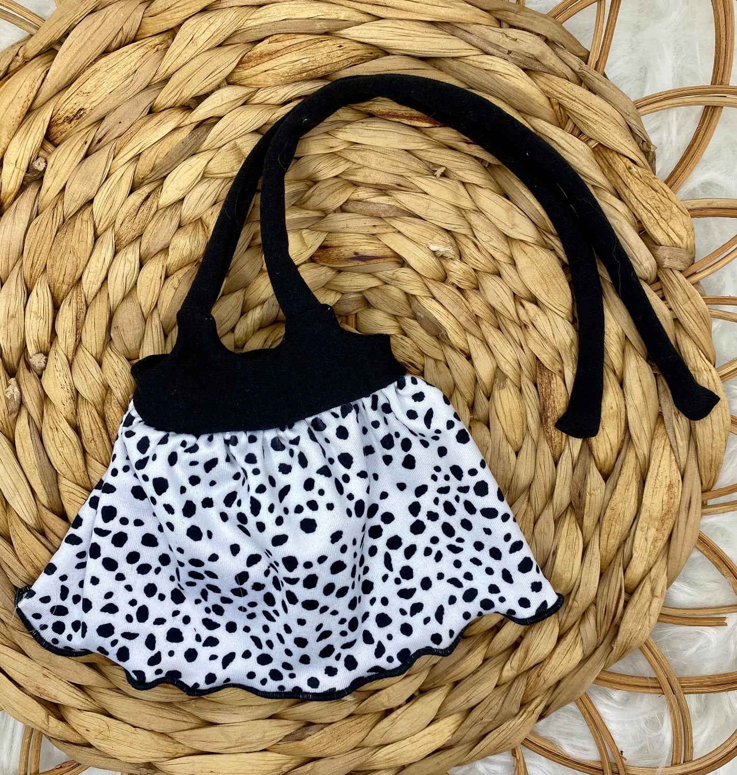 Mia Dalmatian Tie Tank Dress and 2” Bow Clip