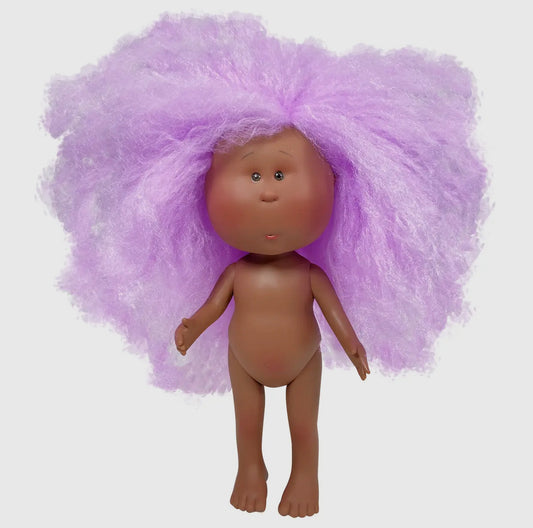 Mia Doll - Dark Skin Purple Cotton Candy Hair