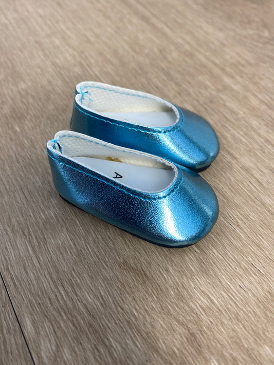 Regular Mia Metallic Blue Flats