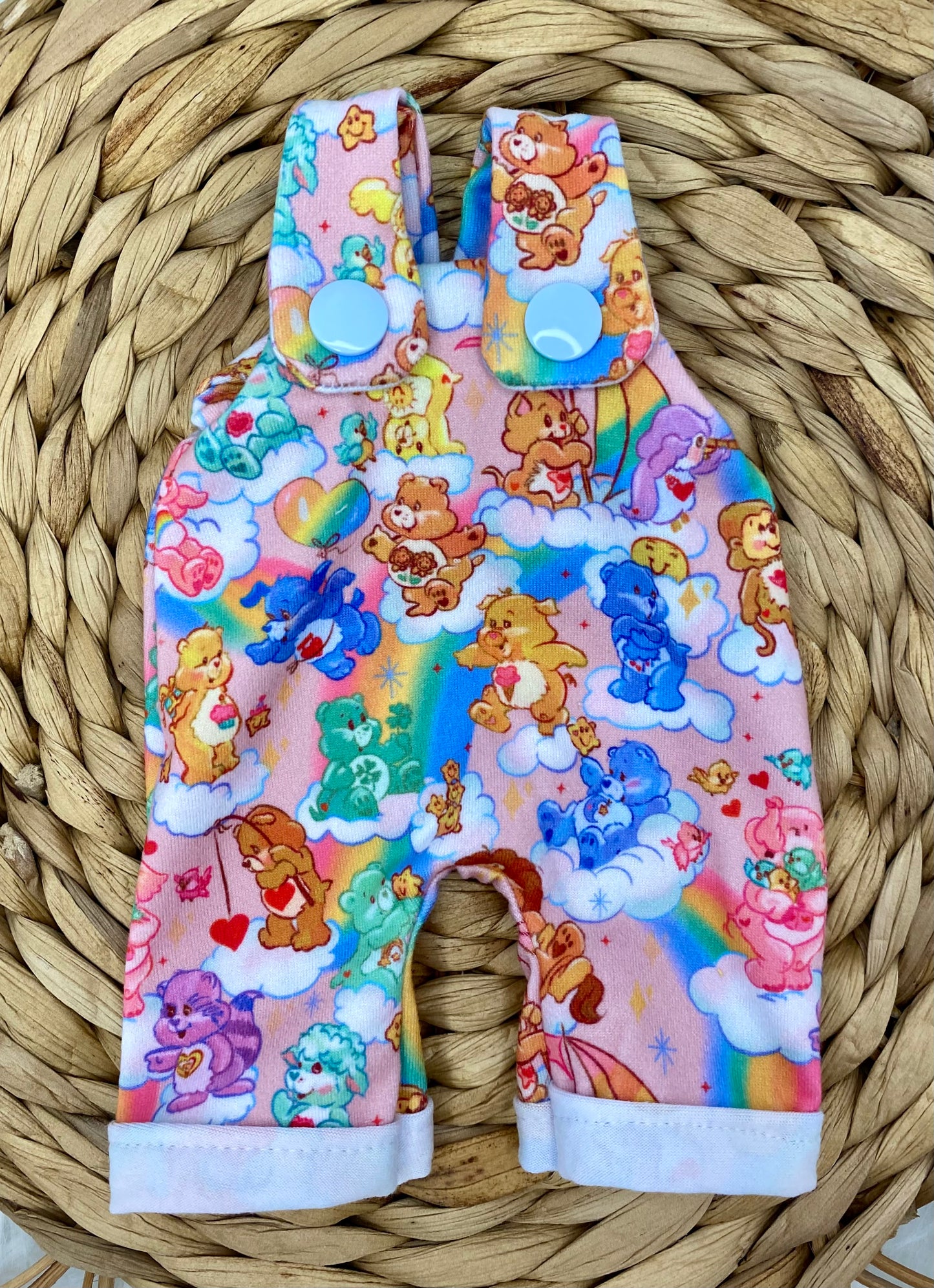 Mia Bear Cousins Overalls and 3” Bow Clip