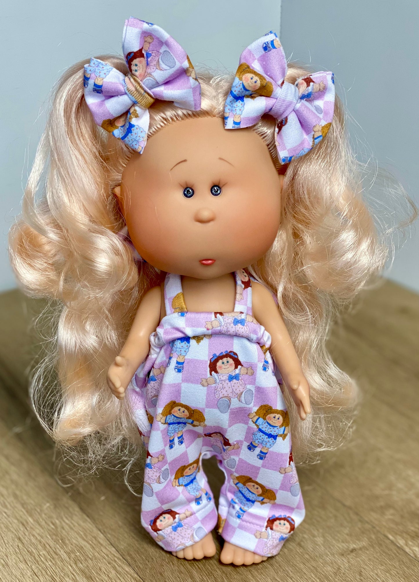 Mia CPK Halter Romper And 2” Piggy Bows Set