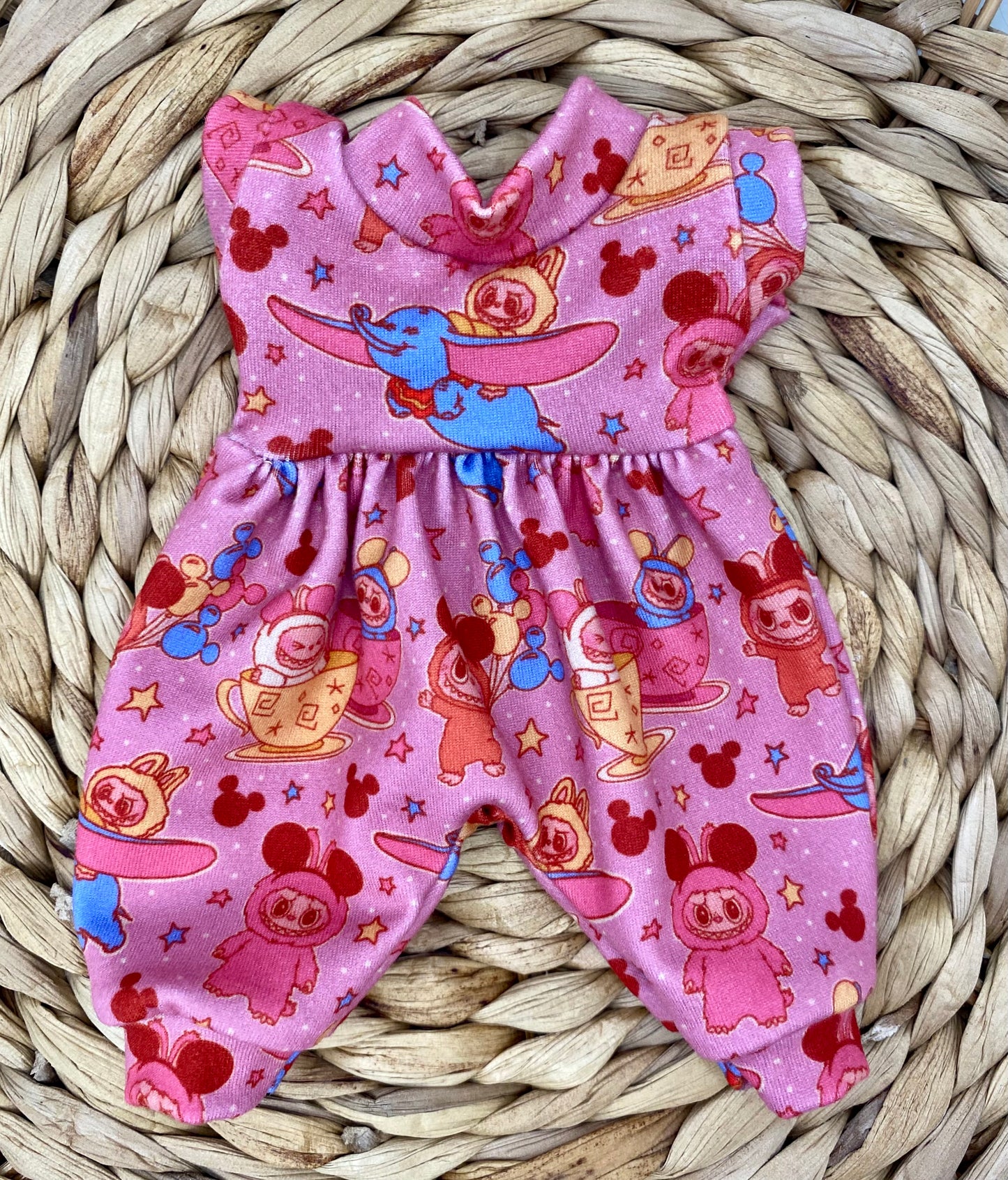 Mia Labubu Tank Sleeve Bubble Romper And Tie On Headband