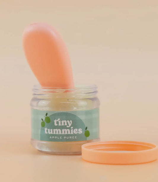 Tiny Harlow Tiny Tummies - Apple Puree Food Jar and Spoon Set