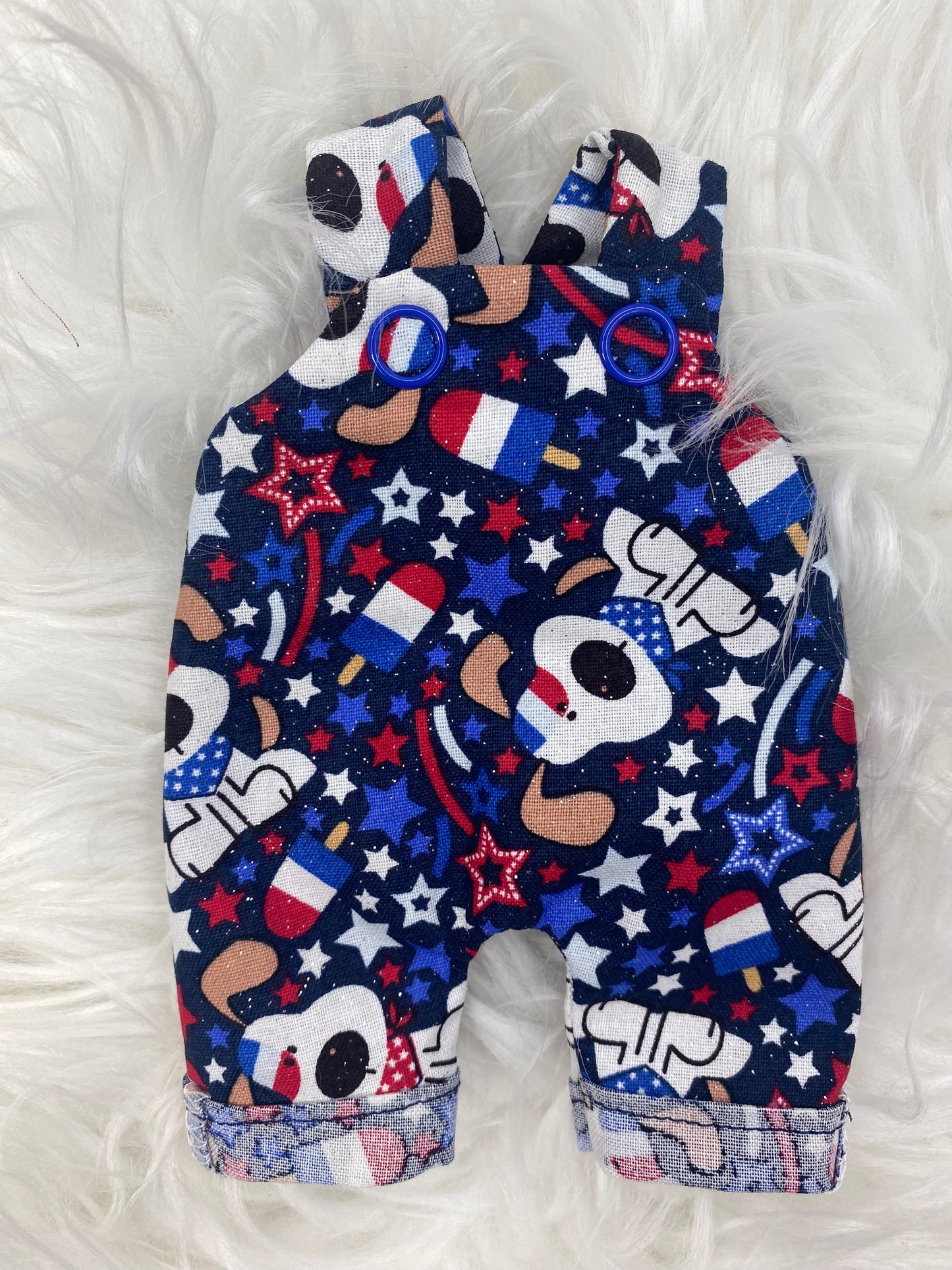 Mia/Mio Patriotic Dogs Overalls